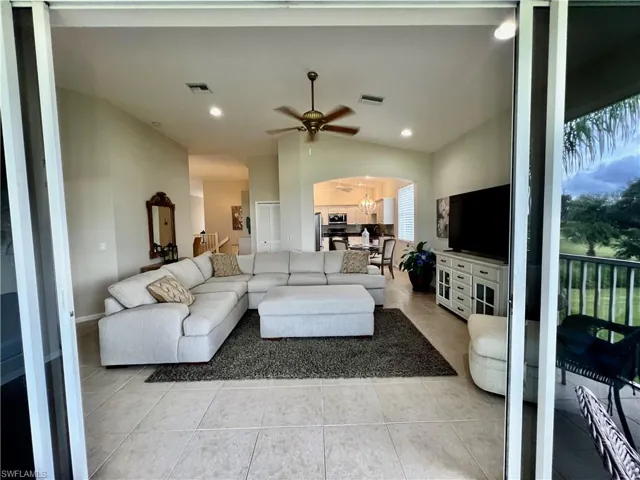 View from Lanai into living room before furniture was removed.