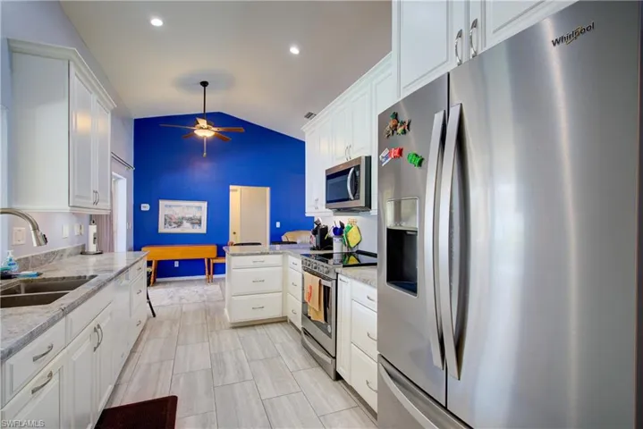 Vaulted ceilings help create an open & spacious environment