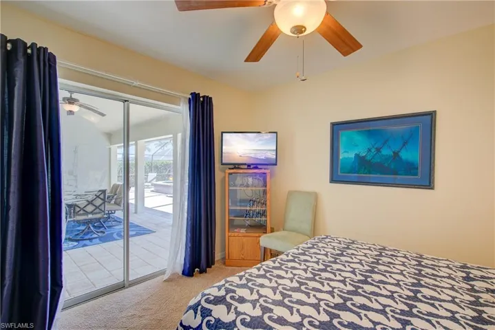 One of the Two guest bedrooms. This one has access to the tropical outdoor oasis