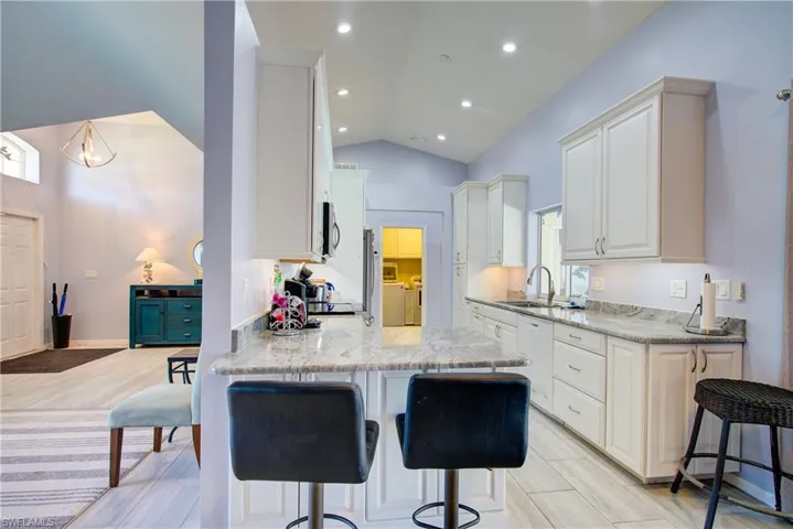 This breakfast bar is a great place for your morning coffee, or tea