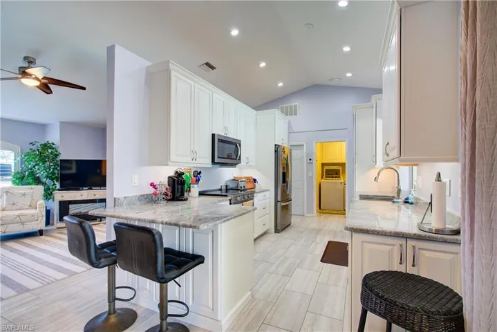 The vaulted ceilings make a big space live even bigger