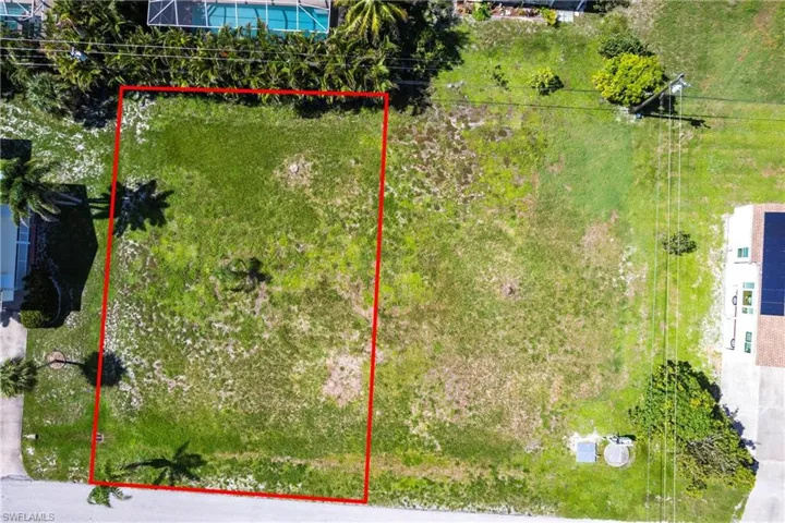 Aerial overview of property's location with property boundaries highlighted