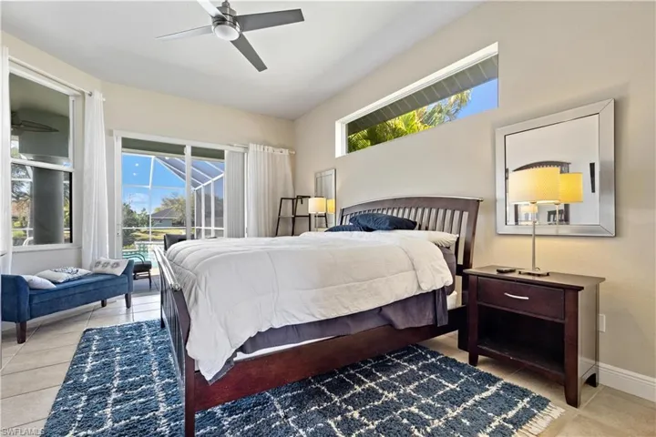 Owner's suite with access to the pool and stunning views