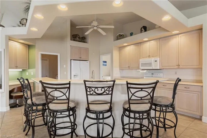 Kitchen with ample seating at the island