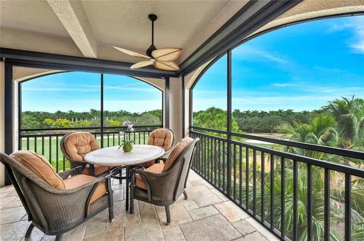 Surrounded by golf, palm & water views.