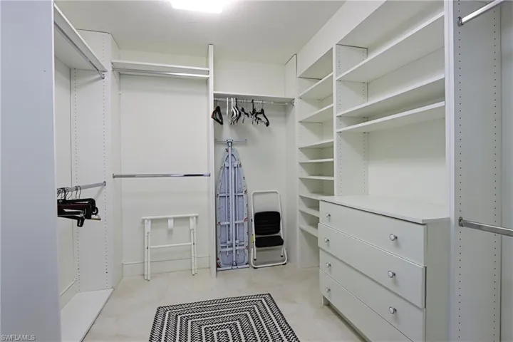 View of walk in closet