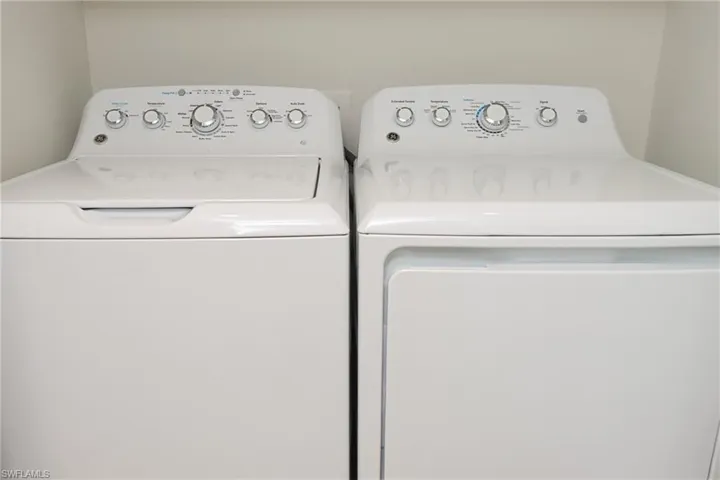 Laundry area with washing machine and dryer