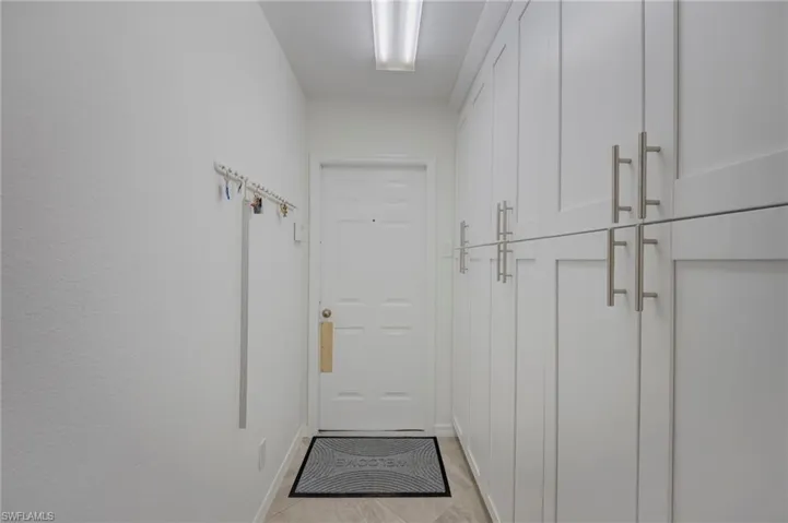 Doorway with baseboards