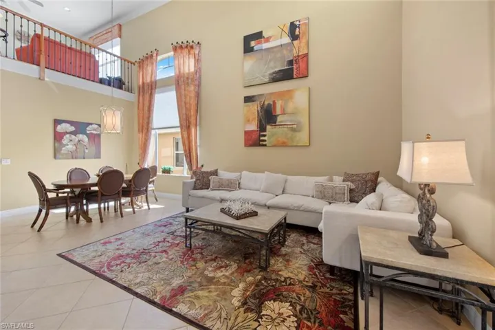 Living, dining area