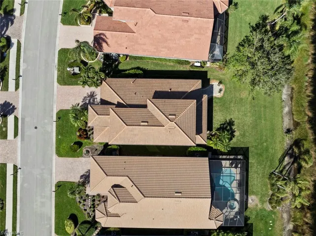 aerial view directly above home