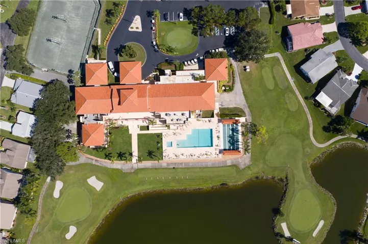 Birds eye view of property