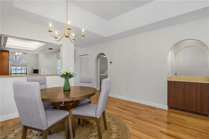 Additional views of the dining room, open bar and countertop for guest entertainment