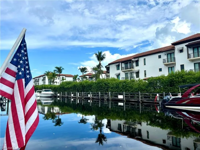 Water view with a boat dock