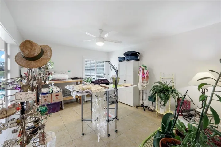 Third bedroom currently being utilized as a craft room.