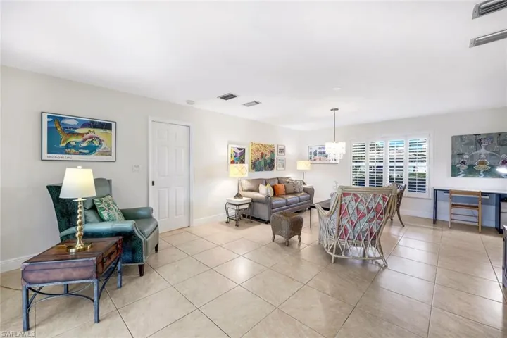 View of the living room from the bar area.