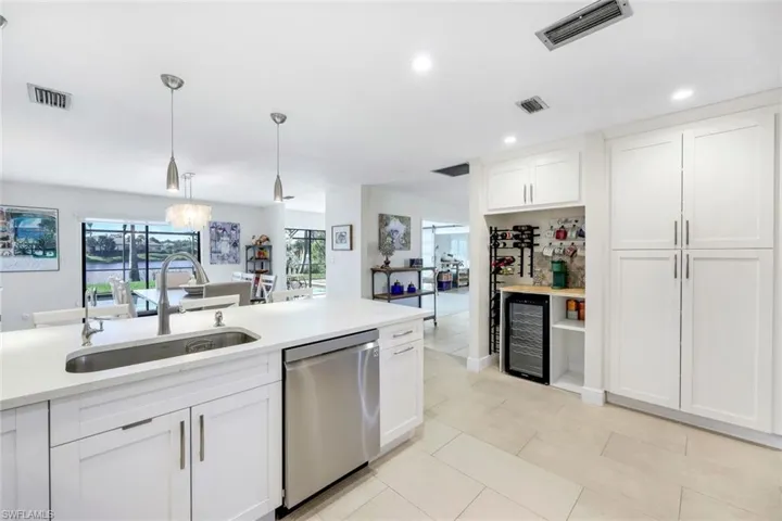 Enjoy stunning lake views while you prepare your favorite meal.