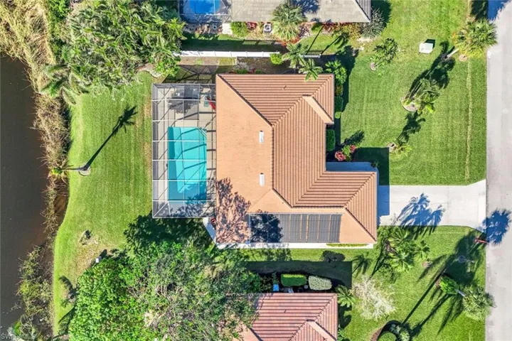 Aerial view of the home - situated on OVER HALF AN ACRE!