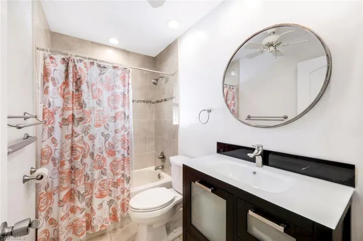 Guest bathroom with new vanity.