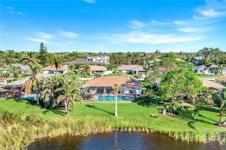 Aerial view of the back of the home.
