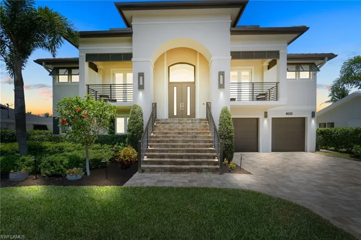 View of front of house at Dusk