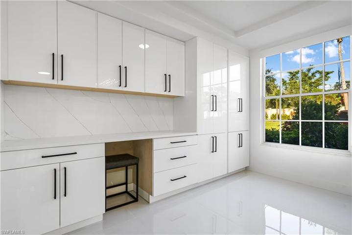 Extra storage and work area! spectacular backsplash!