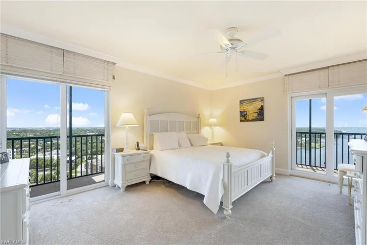 Master bedroom featuring access to exterior