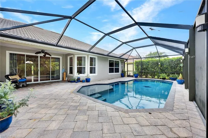 Spacious lanai area around the pool