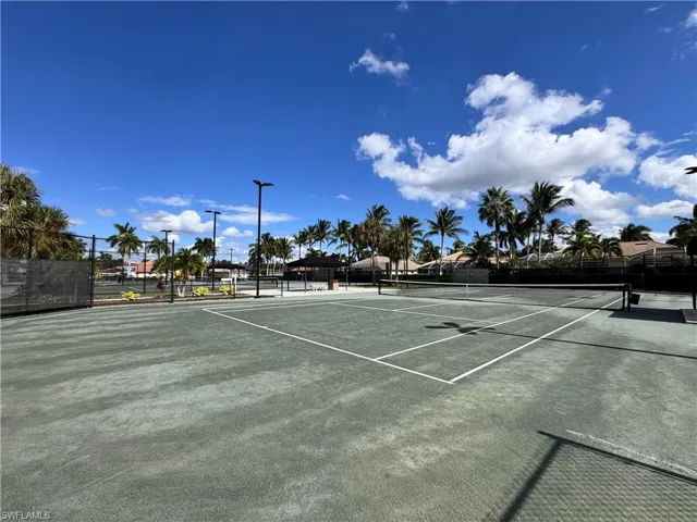 View of tennis court