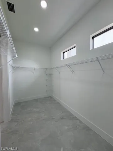 View of master's walk in closet