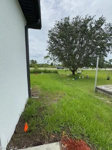 View of grassy yard