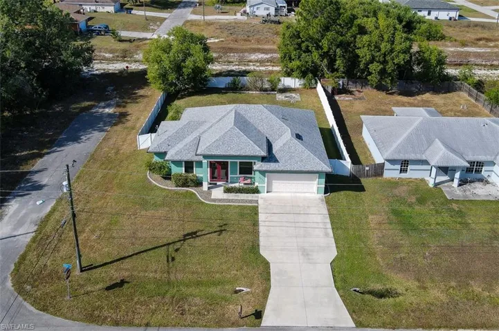 Aerial view of residential area