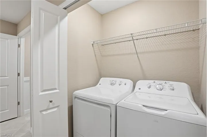 Laundry located in second bathroom