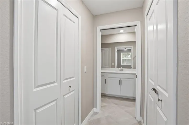 Two walk-in closets in Primary Bedroom
