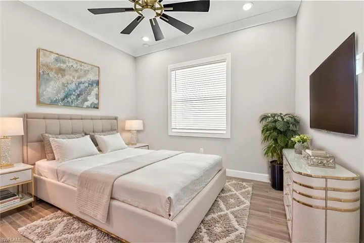 Virtually staged Guest Bedroom