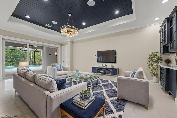 Virtually staged Living Room