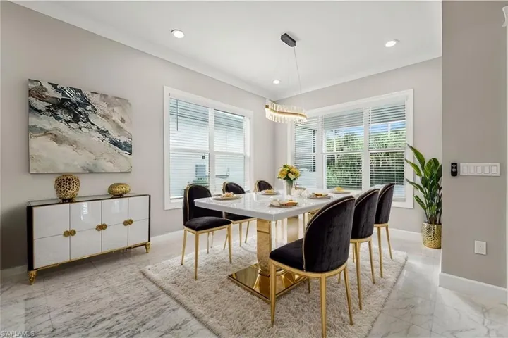 Virtually staged Dining Room