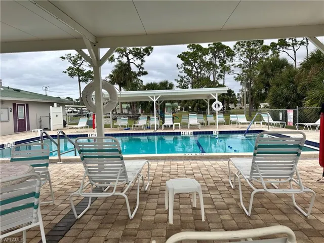 View of pool featuring a patio area