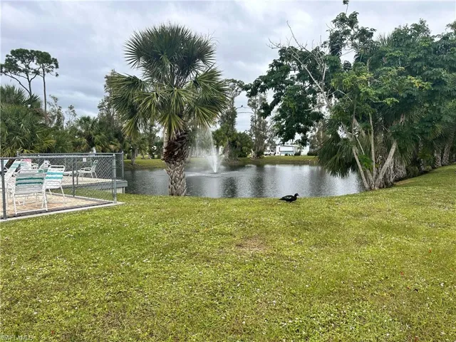 View of yard featuring a water view