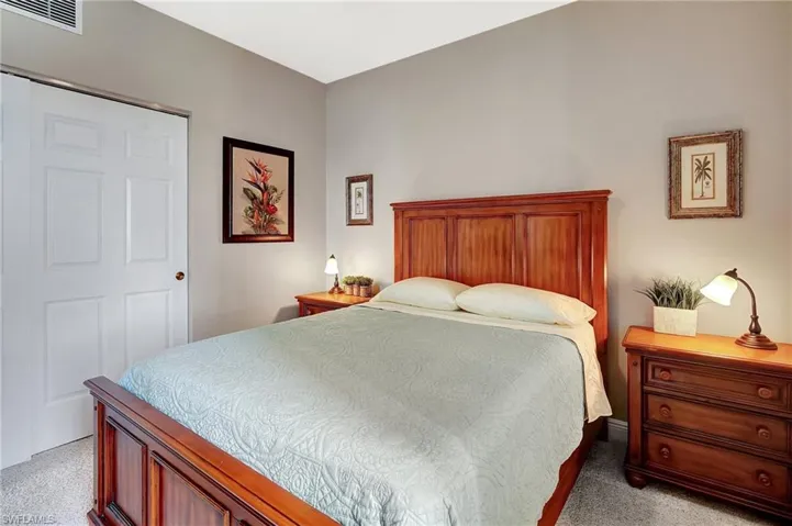 Bedroom with carpet floors