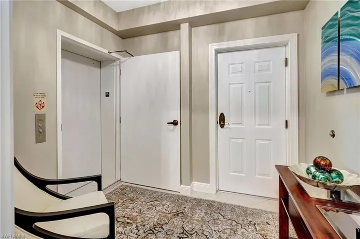 View of tiled entryway