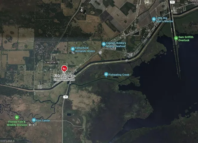 Aerial view of property's location