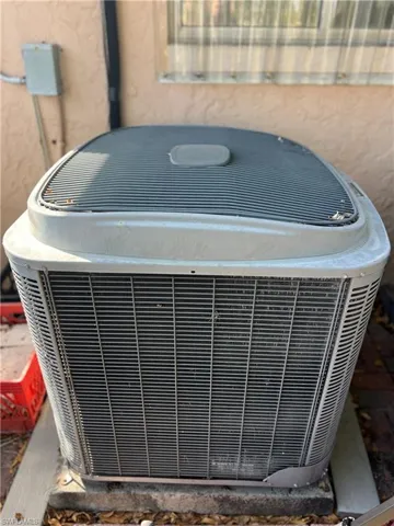Exterior view of a central air condition unit