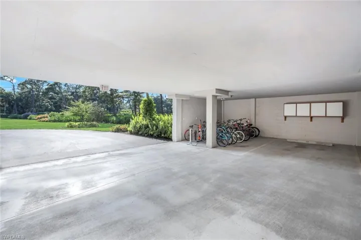 One Parking Space Covered under the Building