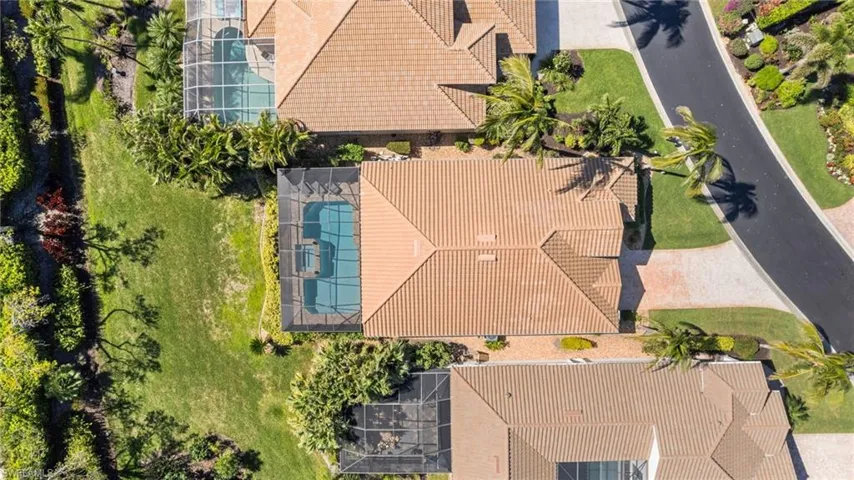 Oversized lot has lots of open space in the backyard.