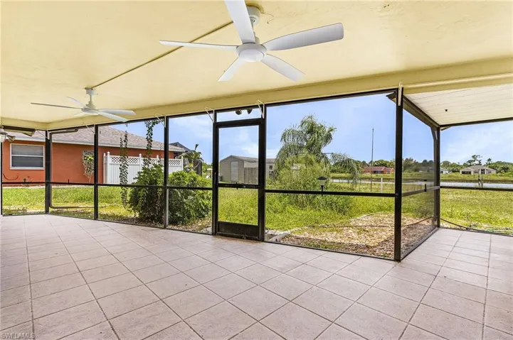 Screened in lanai.