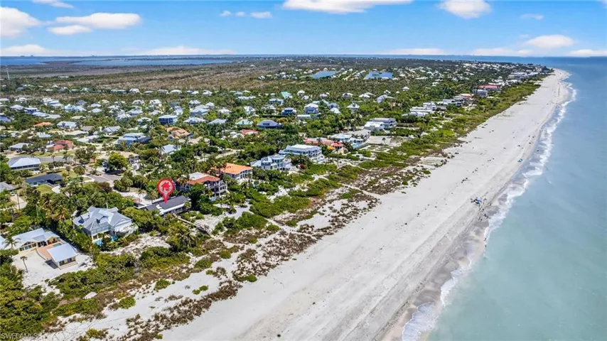 Drone / aerial view of expansive beach