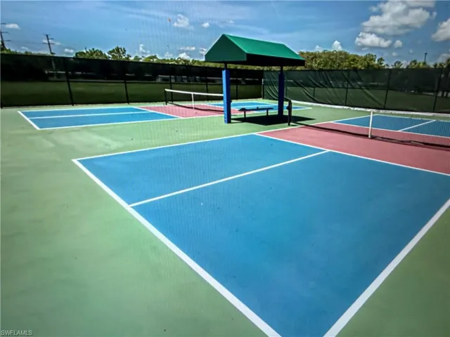 View of tennis court