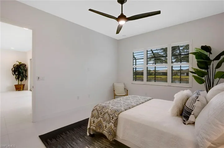 Bedroom featuring a ceiling fan