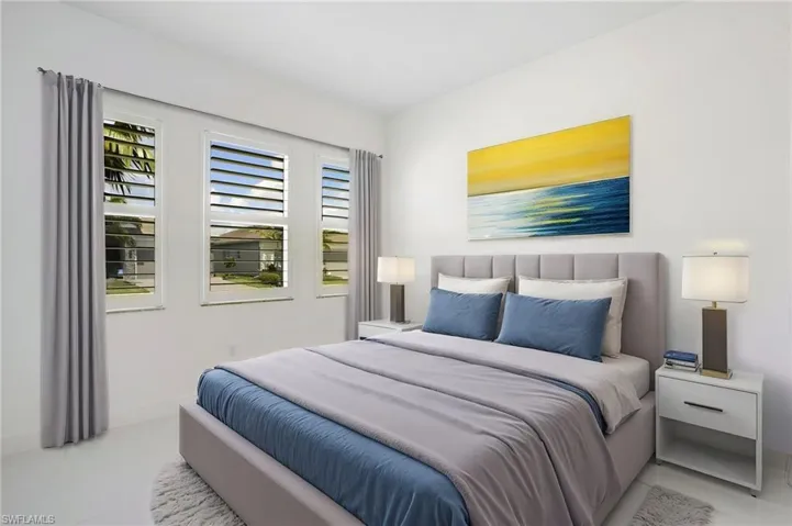 Bedroom with baseboards