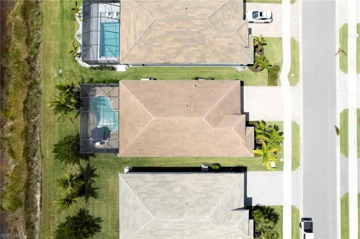 Birds eye view of property